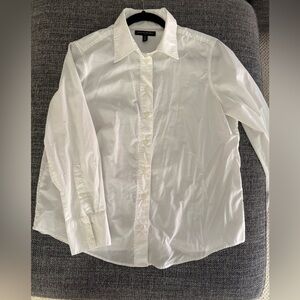 Classic White Women's Button Down Shirt- size PM